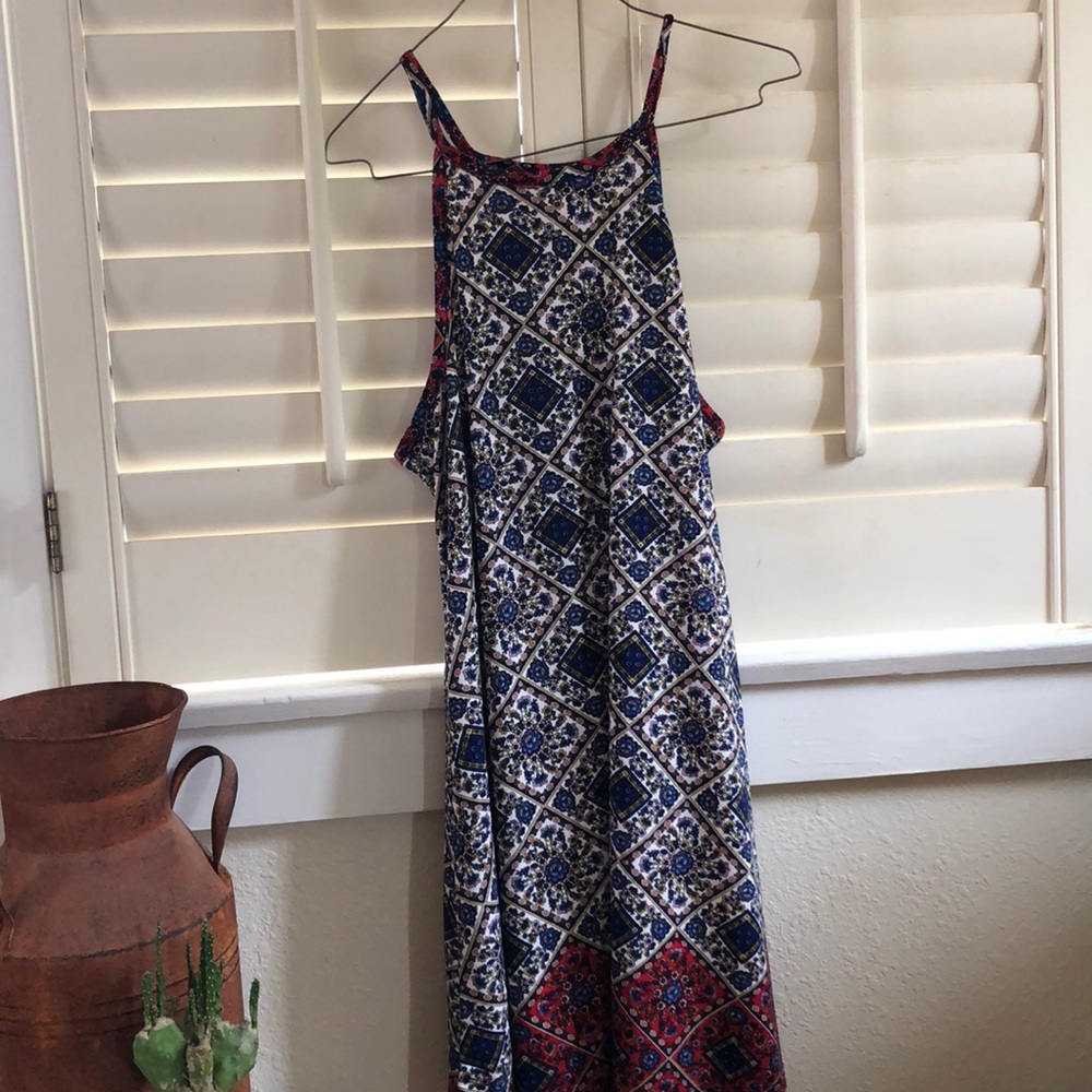 High neck boho sun dress
